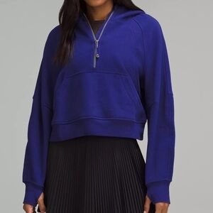 Lululemon Scuba Oversized Half-Zip Hoodie Color Larkspur size XS/S